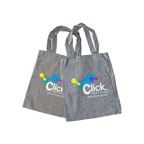 Sacola Ecobag em Algodão, 32cmx37,7cm, impressão DTF